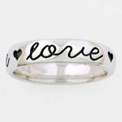 Ring-True Love Waits-Script/Heart (Ladies) (Sterling Silver) (Size  6)