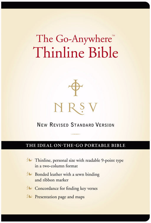 NRSV Go-Anywhere Thinline-Black Bonded Leather