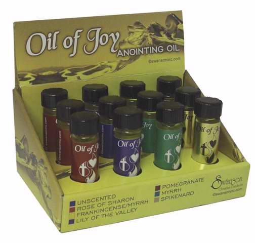 Anointing Oil-Assorted Best Seller Display-1/4 Oz (Pack of 12) (Pkg-12)