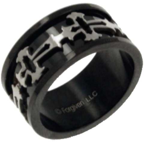 Ring-Channel Cross (Stainless)-Sz  9