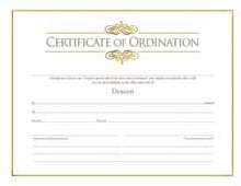 Certificate-Ordination-Deacon w/Gold Foil Embossing (8-1/2" x 11) (Pack of 6) (Pkg-6)