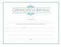 Baptism w/Blue Foil Emboss Certificate