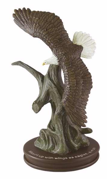 Sculpture-Eagle on Tree Isaiah 40:31 (9")