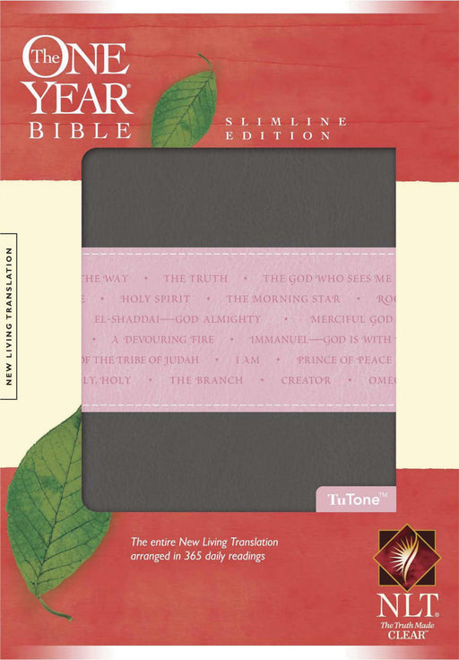 NLT2 One Year Bible Slimline-Gray/Pink TuTone