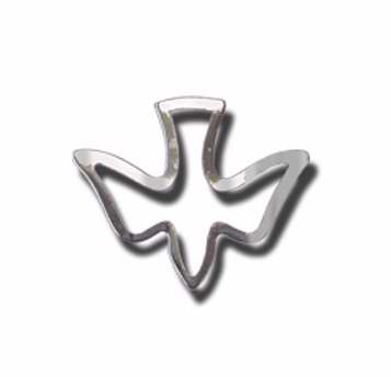 Lapel Pin-Dove (Silver) (Pack of 12) (Pkg-12)
