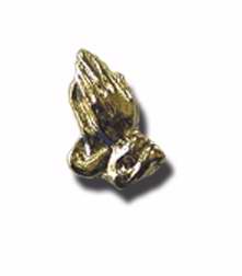 Lapel Pin-Praying Hands (Gold) (Pack of 12) (Pkg-12)