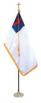 Flag Outfit-Christian Indoor-4x6 Flag/Fringe+9 Ft Pole