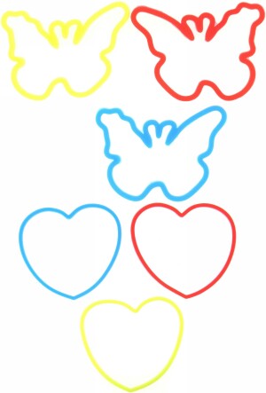 Sillycone Bandz-Hearts/Butterflies Bracelet