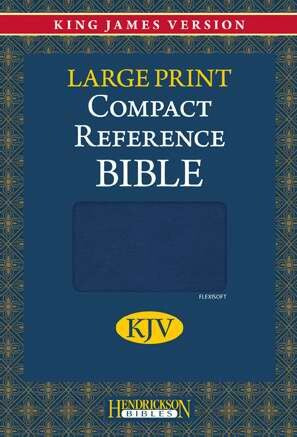 KJV Large Prt Compact Ref Bible-Blu Flexisoft S/S