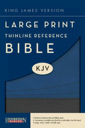 KJV Thinline Large Prt Reference-Slat/Blu Flex S/S