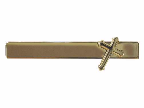 Tie Bar-Cross w/Gift Box-Gold