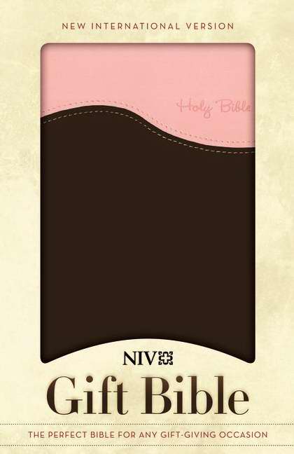 NIV Gift Bible-Pink/Chocolate Duo-Tone