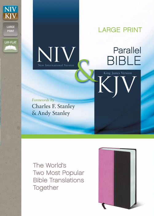 NIV & KJV Side-By-Side Bible/Large Print-Orchid/Chocolate Duo-Tone