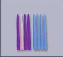 Candle-Advent Wreath Refill Candle-10" X 7/8" (3 Purple & 1 Pink & 1 White) (Pkg-5)