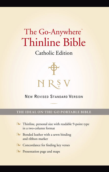NRSV Go-Anywhere Thinline (Catholic Edition)-Black Bonded Leather