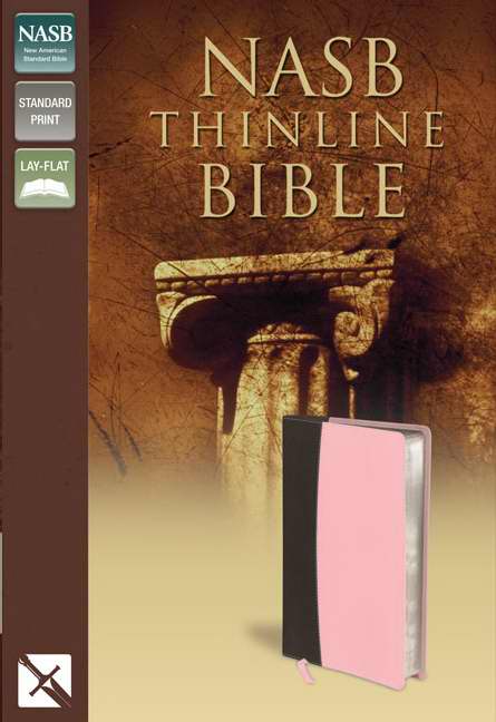 NASB Thinline Bible-Pink/Chocolate Duotone