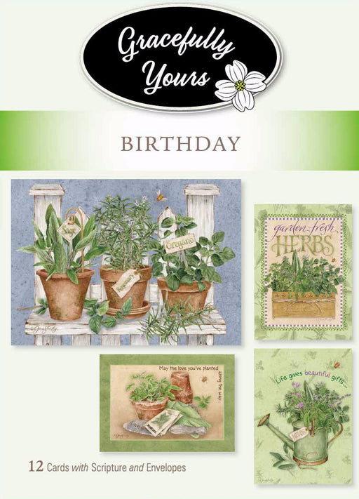 Card-Boxed-Birthday-Garden Of Grace #023 (Box Of 12) (Pkg-12)