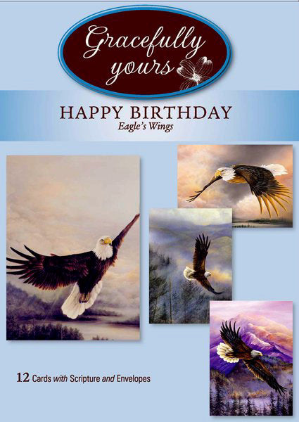 Card-Boxed-Birthday-Eagles Wings #024 (Box Of 12) (Pkg-12)