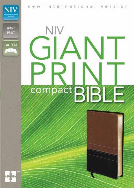 NIV Giant Print Compact Bible-Sierra/Black Duo-Tone