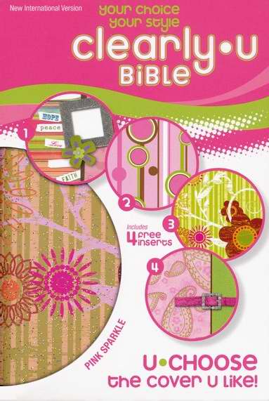 NIV Clearlyu Bible-Pink Sparkle Inserts