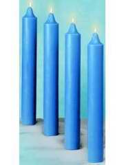 Candle-Advent Church Set-17" x 1 1/2"-51% Beeswax (4 Blue) (Pkg-4)