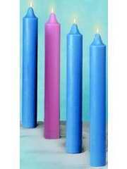Candle-Advent Church Set-17" x 1 1/2"-51% Beeswax (3 Blue & 1 Pink) (Pkg-4)