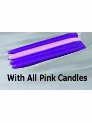 Candle-Advent Tapers 10" x 7/8"-Pink (Pack Of 12) (Pkg-12)
