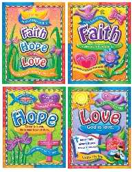 Bulletin Board Set-Faith Hope And Love (4 pcs)