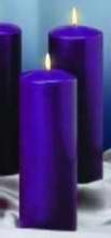 Candle-Advent Wreath Pillar Set-9" x 3" (4 Blue) (Pkg-4)