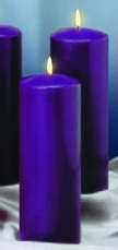 Candle-Advent Wreath Pillar Set-9" x 3" (4 Purple) (Pkg-4)