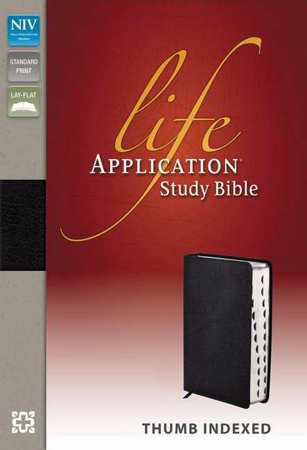 NIV Life Application Study Bible-Black Bonded Leather Indexed