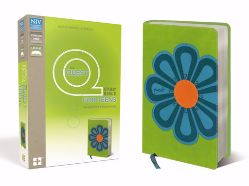 NIV Quest Study Bible For Teens-Kiwi/Caribbean Blue Duo-Tone