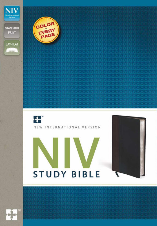 NIV Study Bible-Chocolate/Black Duo-Tone