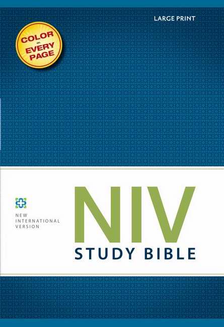 NIV Study Bible/Large Print-Hardcover