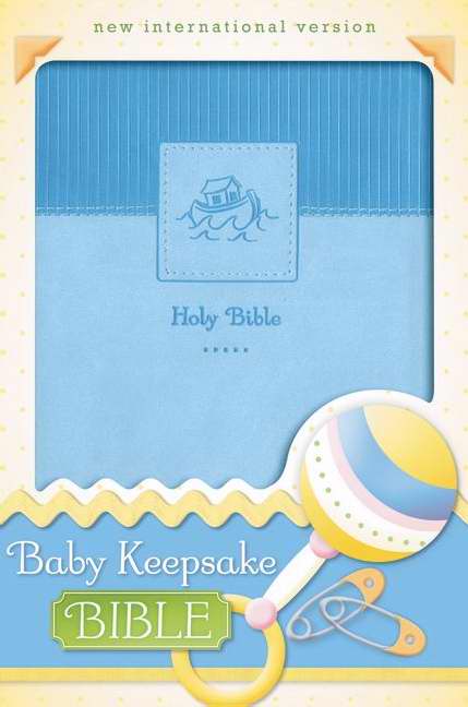 NIV Baby Keepsake Bible-Blue Duo-Tone
