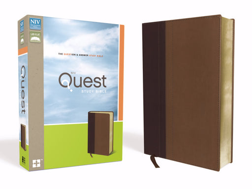 NIV Quest Study Bible-Burgundy/Tan Duo-Tone