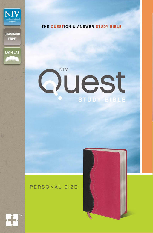 NIV Quest Study Bible/Personal Size-Charcoal/Pink Duo-Tone