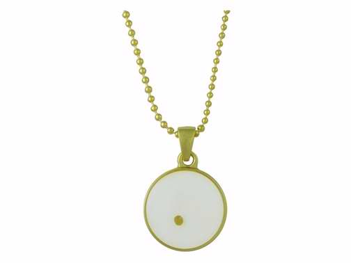 Necklace-Mustard Seed-Circle-Gold 18" Ball Chain