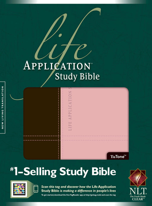 NLT2 Life Application Study Bible-Dark Brown/Pink TuTone