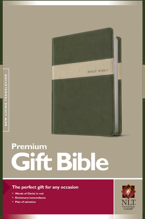 NLT2 Premium Gift Bible-Evergreen/Stone TuTone