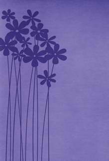 Span-RVR 1960 Personal Size Bible-Purple Flower LeatherTouch