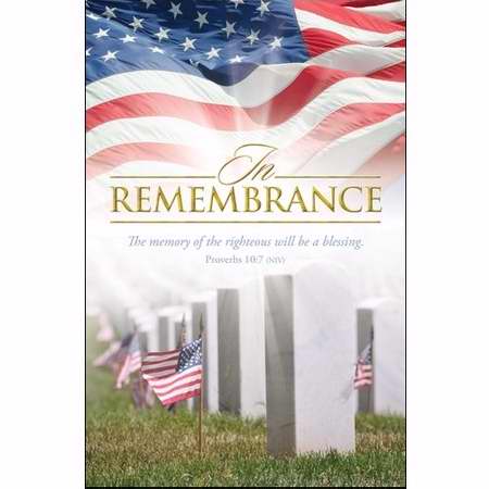 Bulletin-In Remembrance (Proverbs 10:7) (Pack Of 100) (Pkg-100)