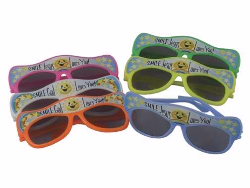 Sunglasses-Childrens-2 Designs/6 Colors (Pack of 48) (Pkg-48)