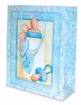 Gift Bag-Baby: Boy W/Tissue & Tag-Sml (Pack Of 6) (Pkg-6)