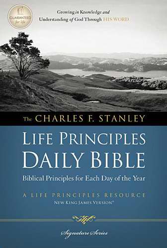 NKJV Charles Stanley Life Principles Daily Bible-Softcover
