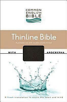 CEB Thinline Bible W/Apocrypha-Black DecoTone