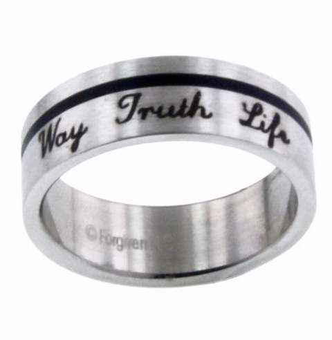 Ring-Way Truth Life (Stainless)-Sz 12