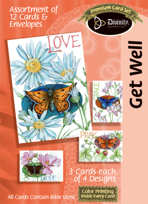 Card-Boxed-Get Well-Butterflies (Box Of 12)