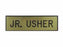 Badge-Jr Usher-Pin w/Safety Catch-Gold-Formica