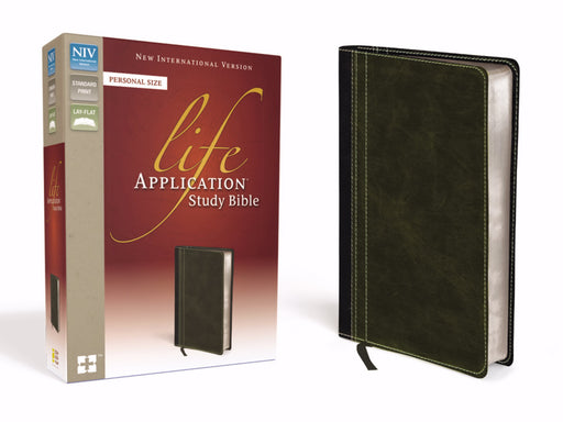 NIV Life Application Study Bible/Personal Size-Bark/Dark Moss Duo-Tone